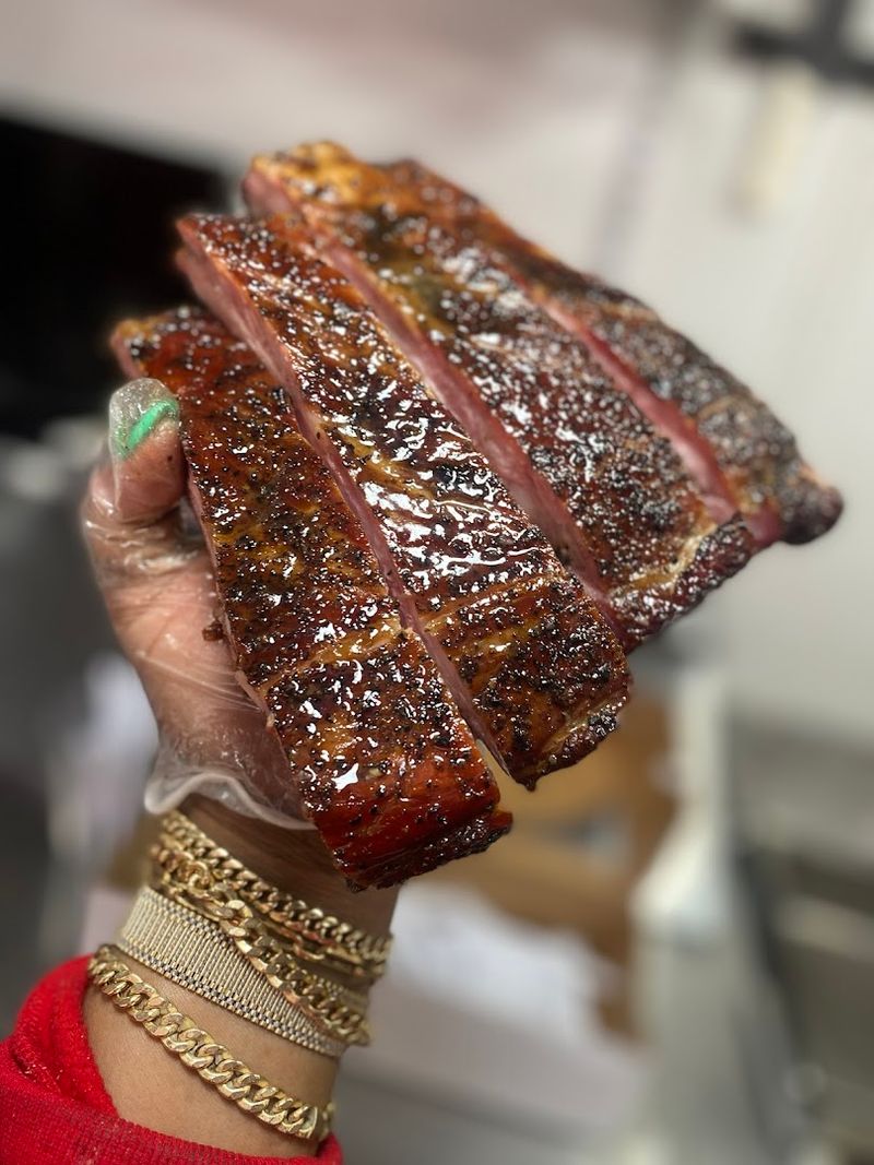 BBQ Ribs Smoked Low and Tender