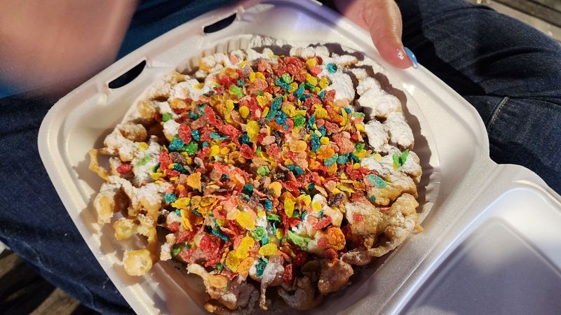 Fruity Pebbles Funnel Cake