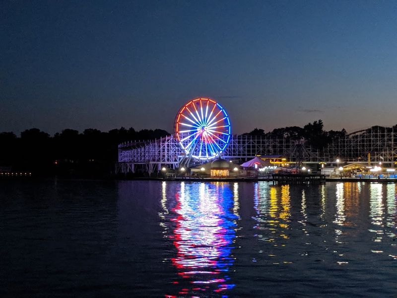 Indiana Beach Fireworks over Lake Shafer