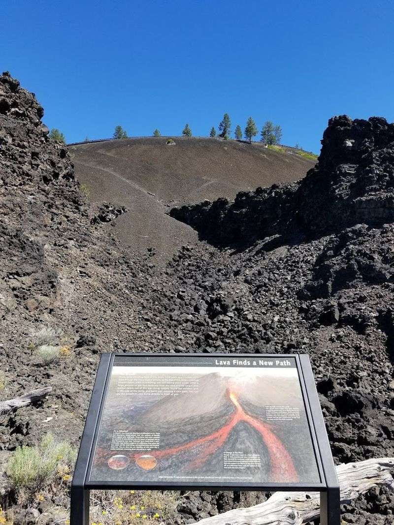 Rising 500 Feet Above the Lava Fields Below