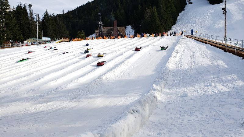 Snow Tubing on the Mountain