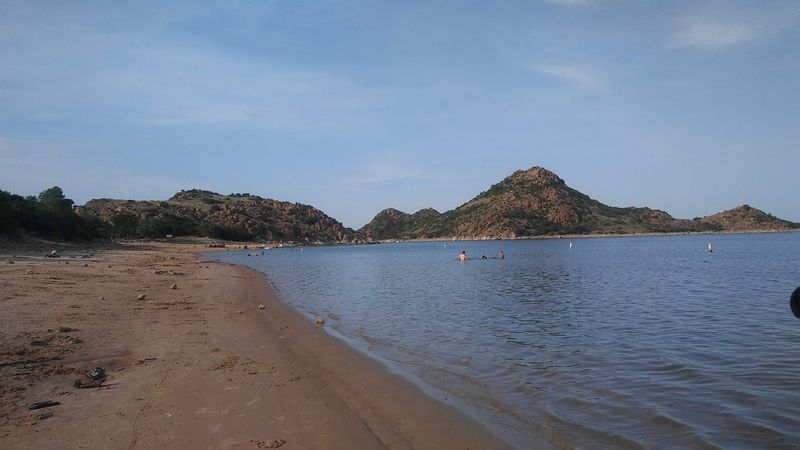 Swimming and Beach Life at the Shoreline