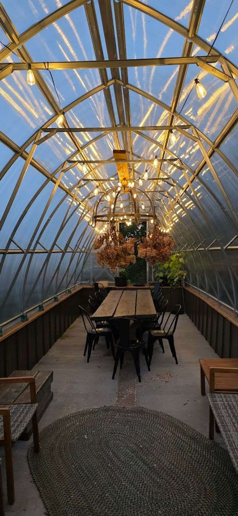 The Atmosphere Created By Bistro Lights And Open Space