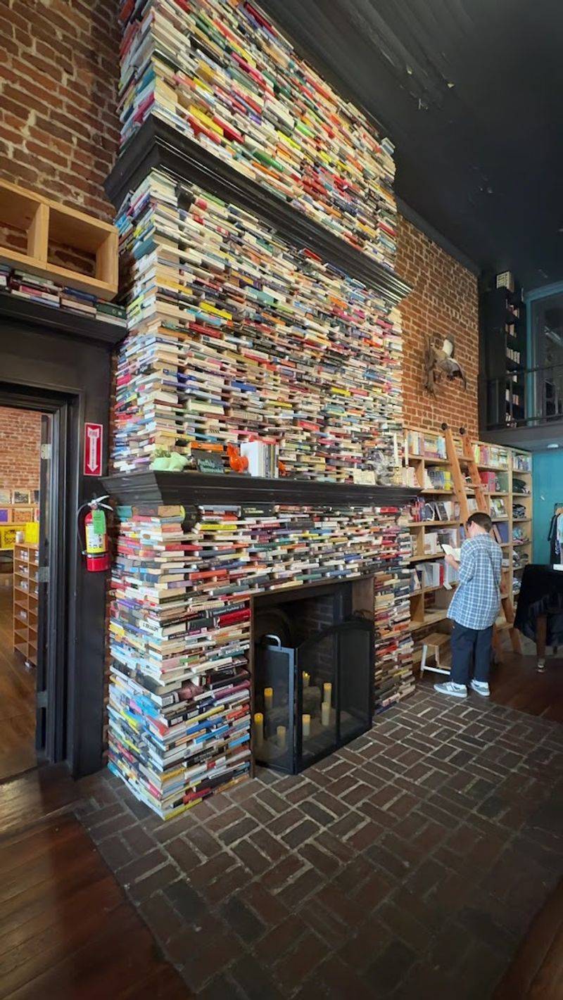The Fireplace Built Entirely from Books The Fireplace Built Entirely from Books