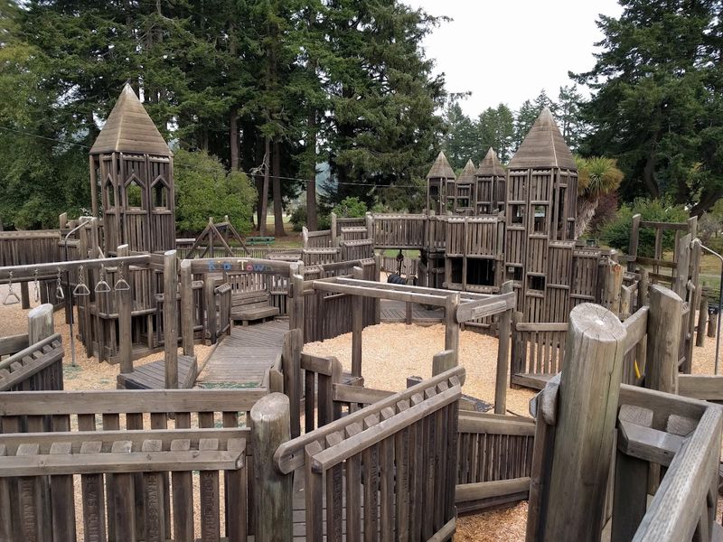 The Large Wooden Playground Structure