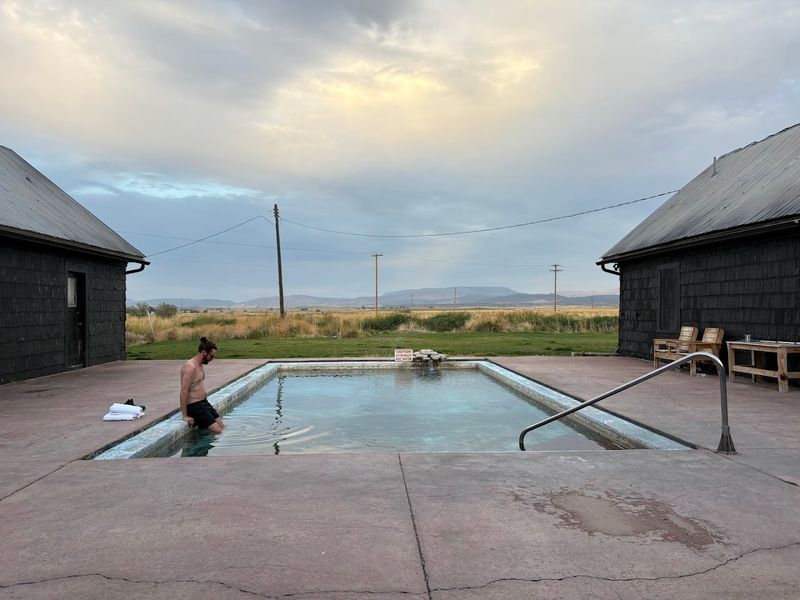 The Natural Hot Spring Pool Under an Open Sky