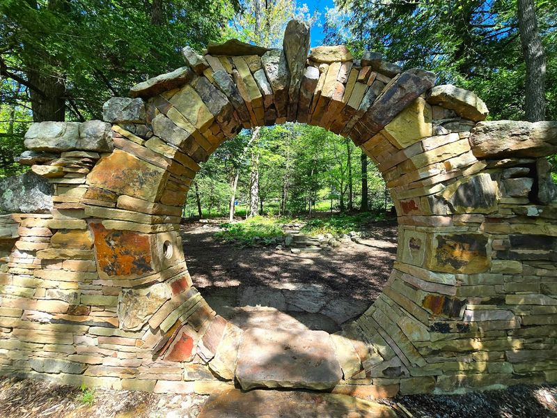 The Secret Garden With a Stone Moon Gate