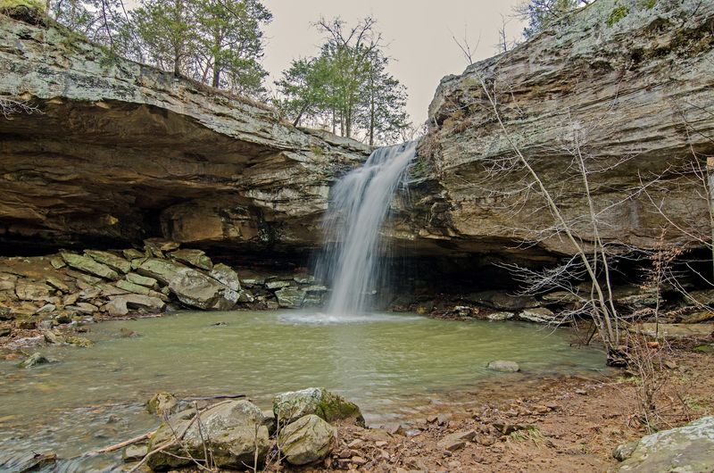 The Walk-Behind Waterfall at Hawk's Cave Trail The Walk-Behind Waterfall at Hawk's Cave Trail