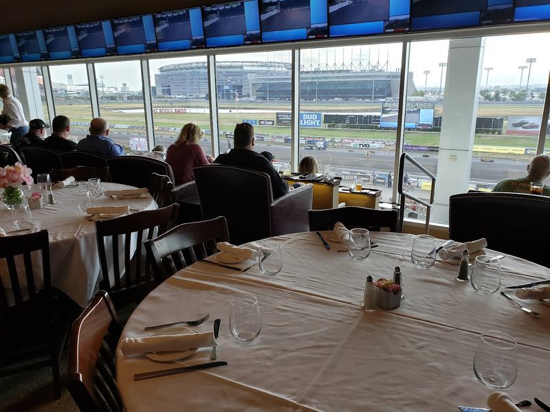 Tiered Dining With Trackside Elegance