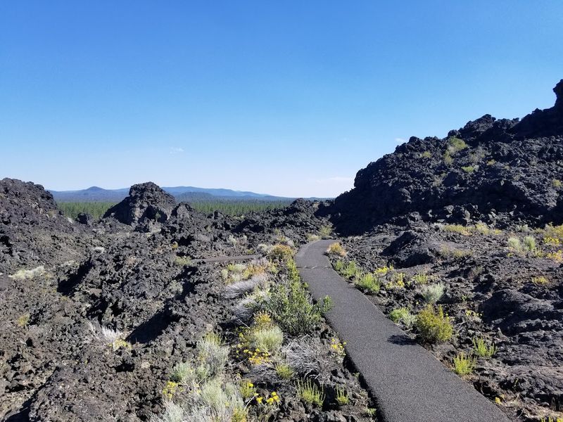 Walking the Rim Trail Around the Crater