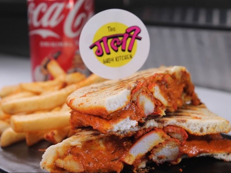 Butter Chicken Sauce On Toast, Now A Sandwich Butter Chicken Sauce On Toast, Now A Sandwich