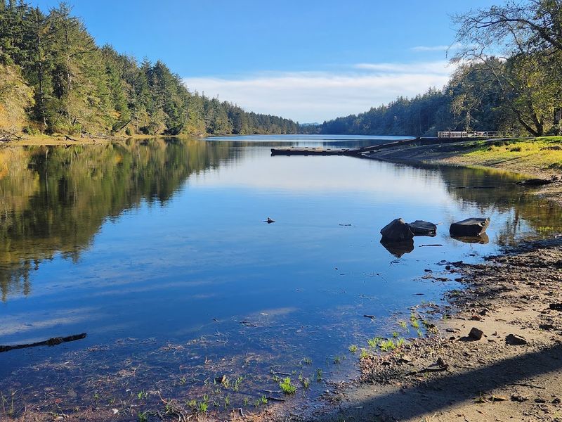 Coffenbury Lake, A Calm Contrast to the Eerie Ruins