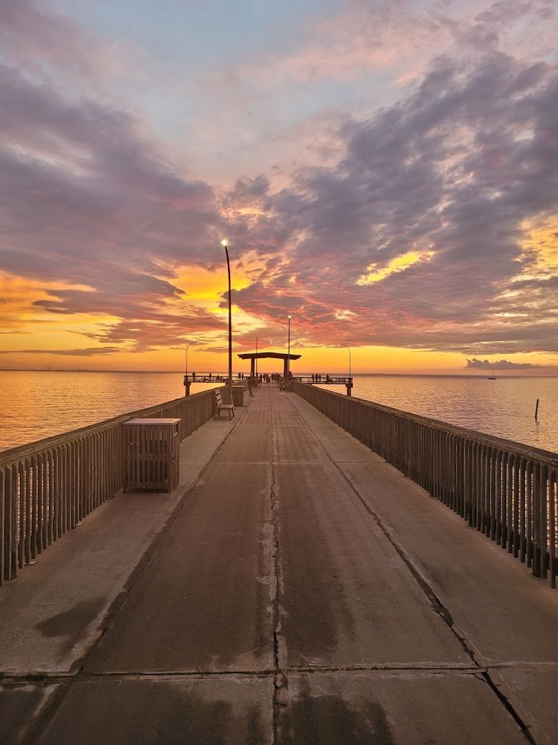 Come Walk The Pier Stretching Into Mobile Bay
