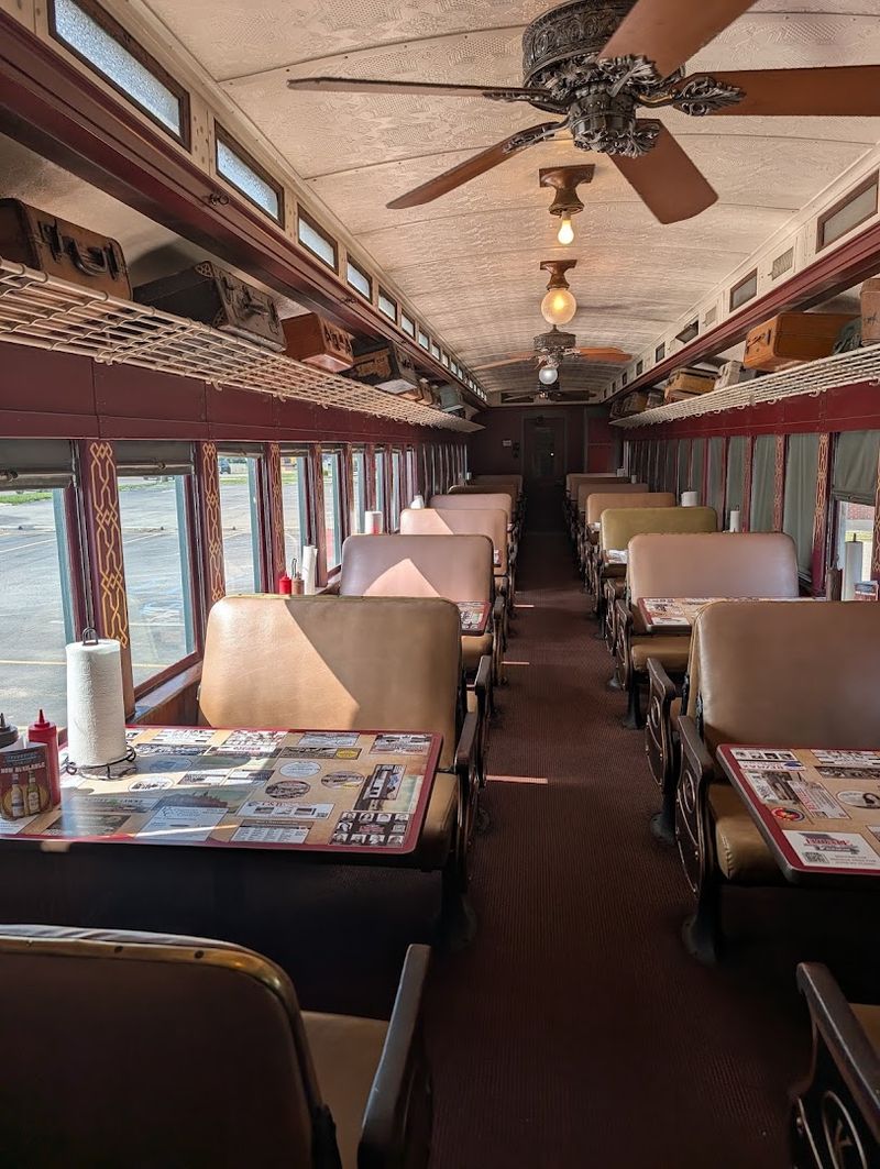 Eating Inside The Rail Car