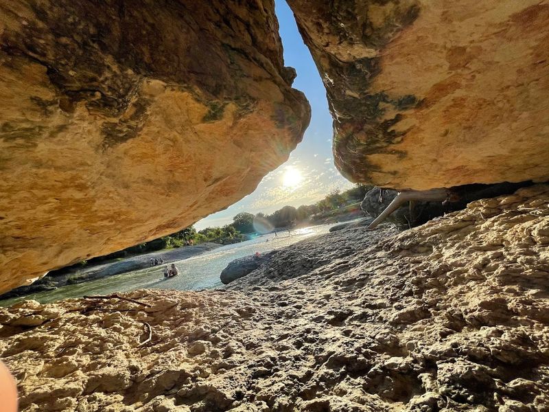 Exploring The Caves And Crevices Between The Boulders