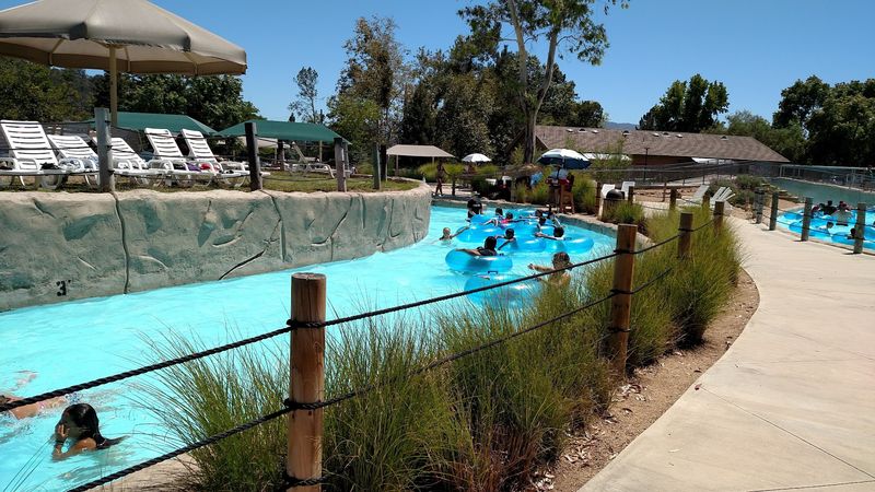 Floating the 1,200-Foot Lazy River Through Rock Formations and Shaded Groves Floating the 1,200-Foot Lazy River Through Rock Formations and Shaded Groves