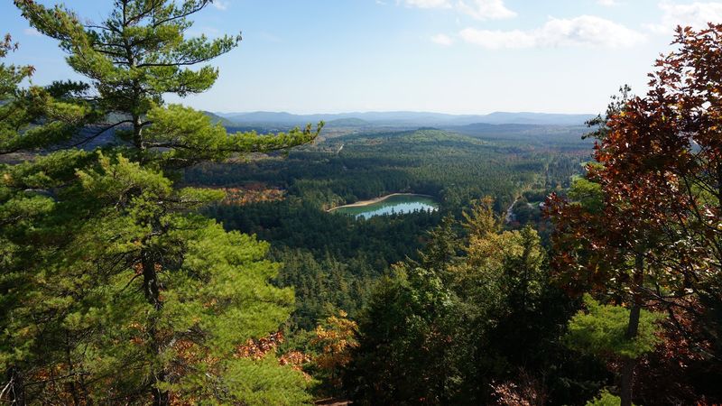 Gaze Upon Echo Lake Shimmering Far Below
