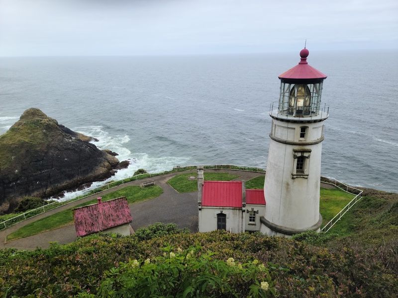 Heceta Head Lighthouse State Scenic Viewpoint and the Bloom Below Heceta Head Lighthouse State Scenic Viewpoint and the Bloom Below