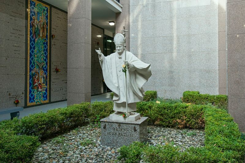Lindenwood Sculptures and Bronze Saints Throughout the Halls
