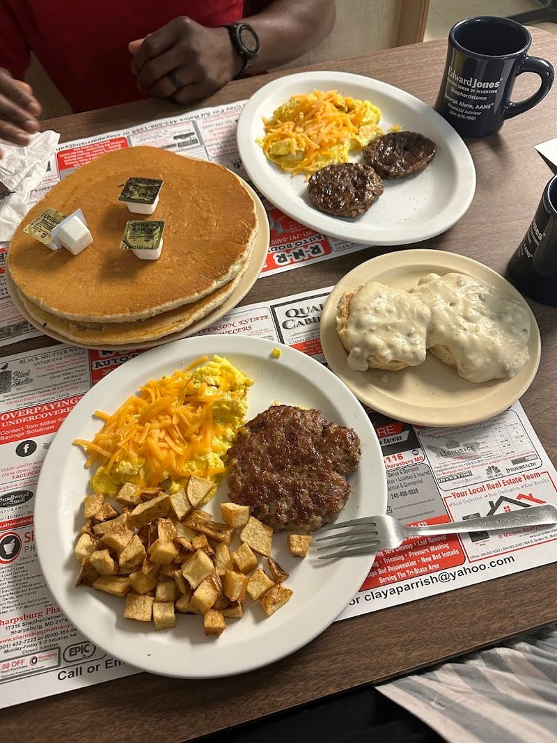 Pancakes So Big They Barely Fit the Plate