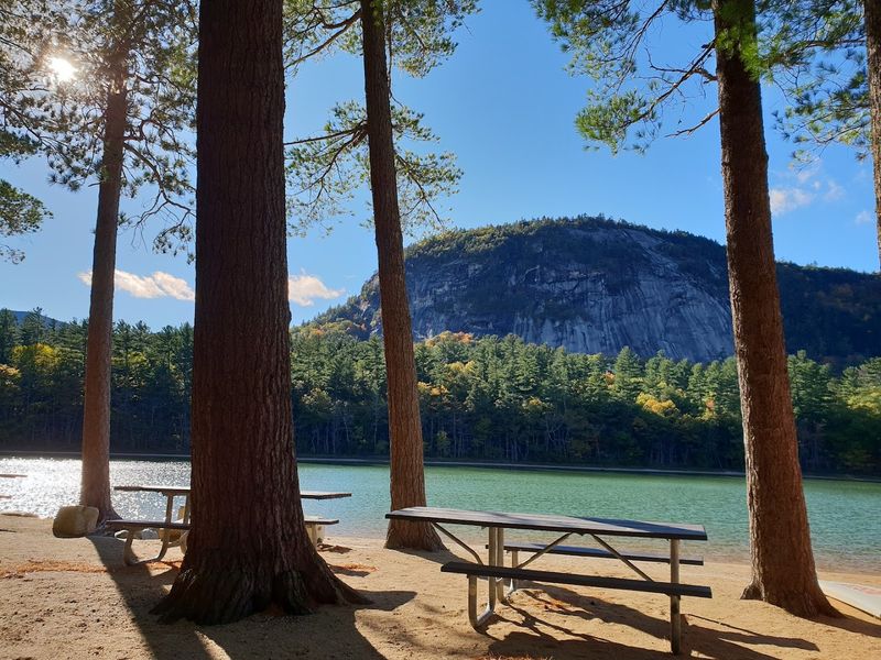 Swimming and Sandy Beach Fun at the Foot of the Mountains