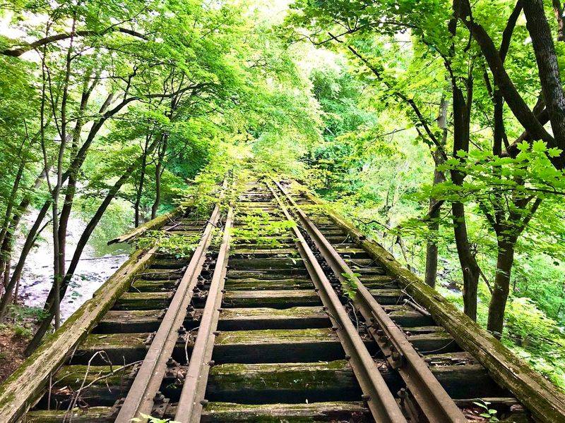 The Abandoned Railroad Tracks Still Crossing the Bridge