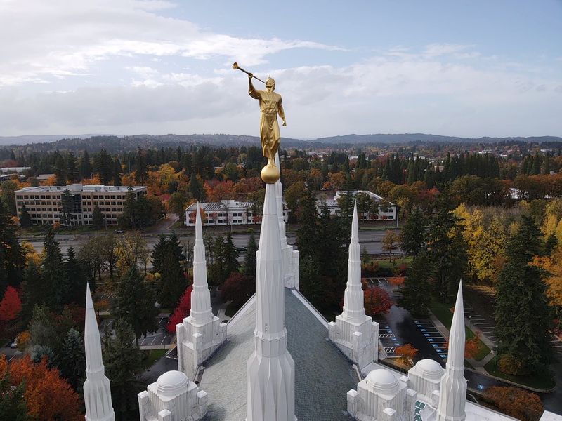 The Angel Moroni Statue at the Pinnacle