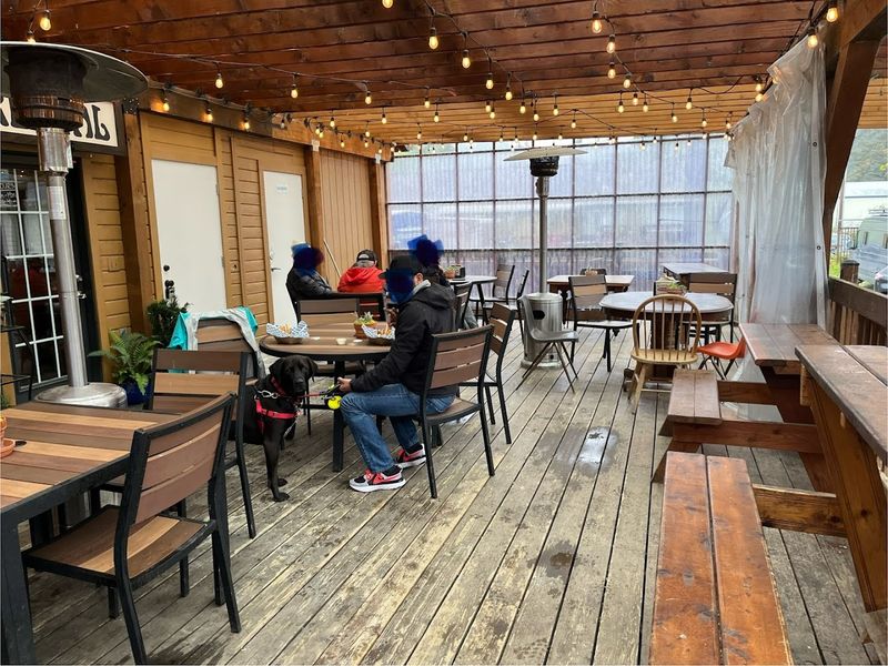 The Covered Patio and Propane Heaters Make Rain a Non-Issue