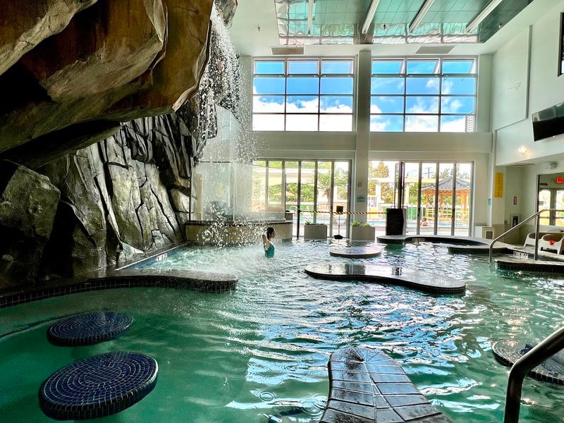The Indoor Aqua Pool With a Waterfall That Feels Like a Resort