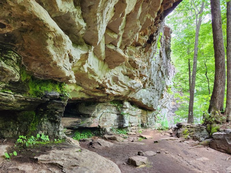 The Rock Amphitheater Behind the Falls