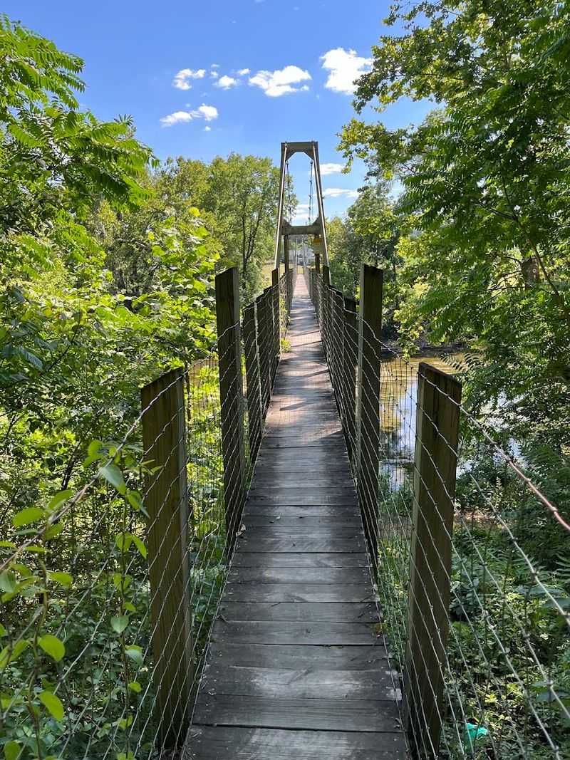 The Suspension Bridge on Eagles Edge Trail The Suspension Bridge on Eagles Edge Trail