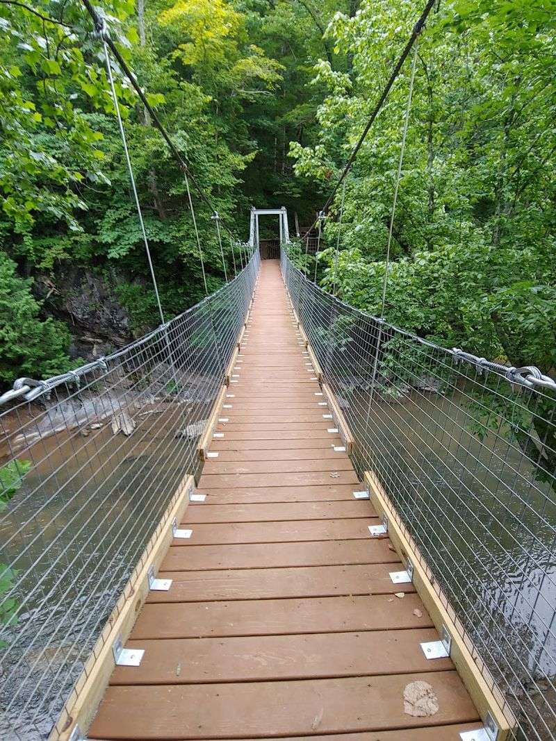 The Suspension Footbridge That Starts the Adventure The Suspension Footbridge That Starts the Adventure
