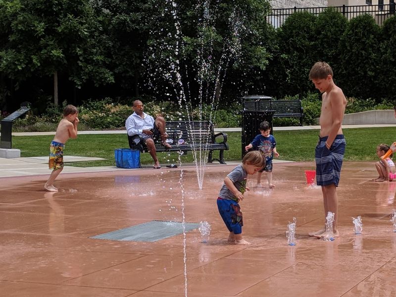 Try the Splash Pad on a Hot Indiana Afternoon Try the Splash Pad on a Hot Indiana Afternoon