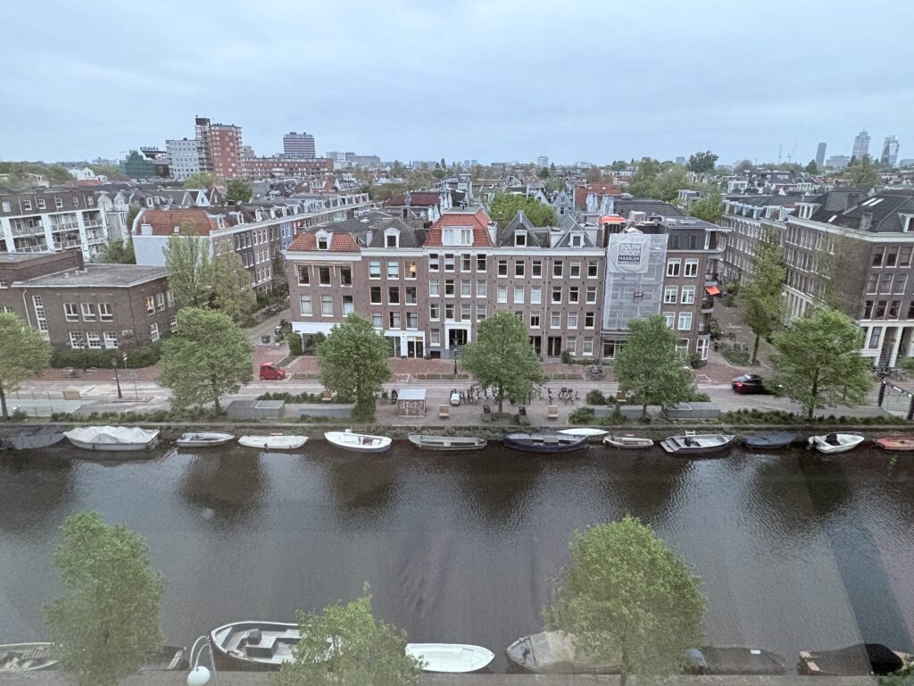 Canal view from the Avani Hotel Museum Quarter Amsterdam.