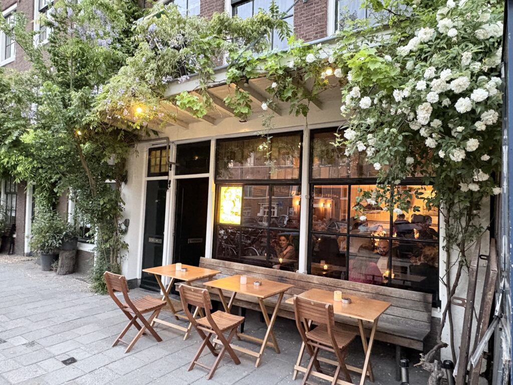 Tiny Kamer in the pretty Jordaan neighborhood stands out among Amsterdam's sustainable restaurants.