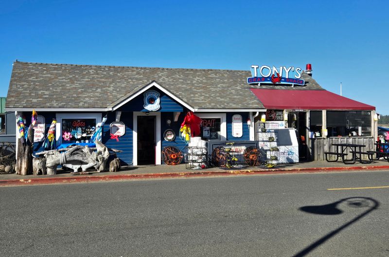 A Bright Blue Shack Right On The Bandon Boardwalk