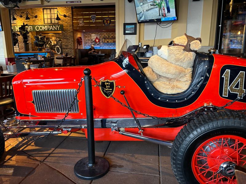 A Classic Car Suspended Overhead That Stops You in Your Tracks
