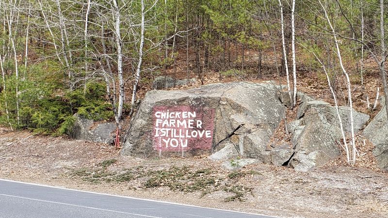 A Decades-Old Love Letter Painted on a Roadside Rock