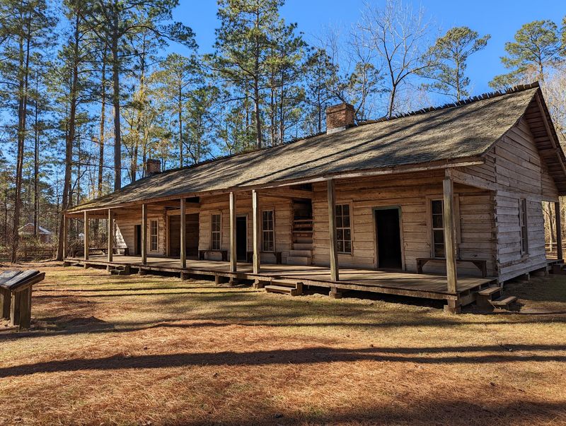 A Log Mission Replica Built By Depression Era Hands A Log Mission Replica Built By Depression Era Hands