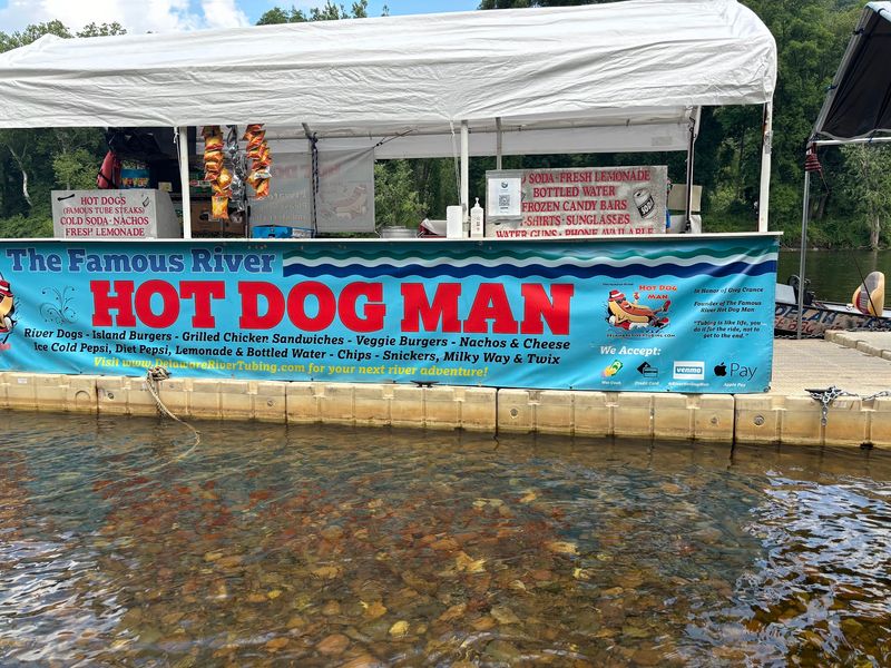 Burgers And Hot Dogs Come With A Delaware River View