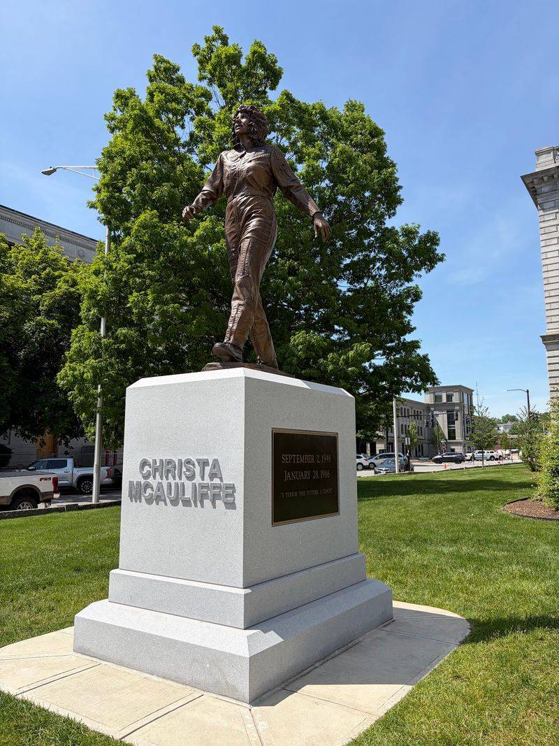 Christa McAuliffe Striding Forward in Concord Christa McAuliffe Striding Forward in Concord