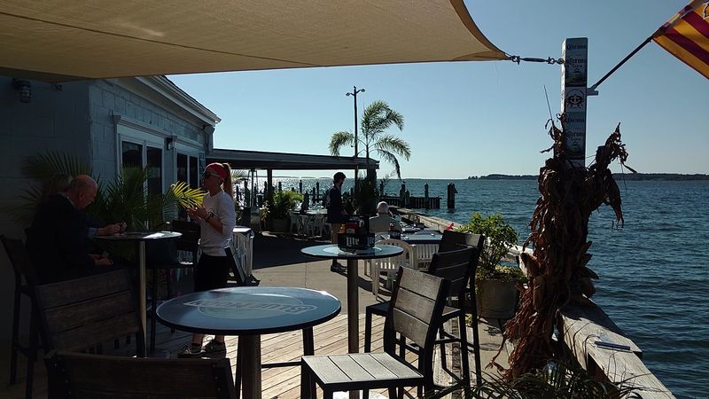 Crab Cakes, Coffee, and a Sunset Table by the Water Crab Cakes, Coffee, and a Sunset Table by the Water