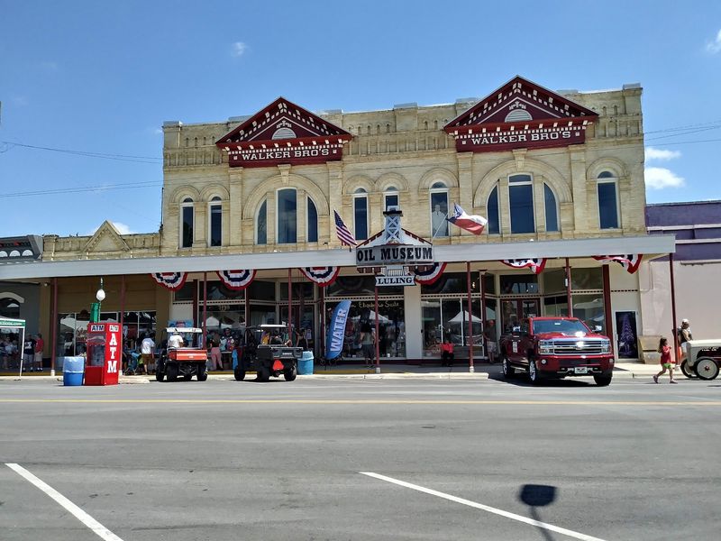 Downtown Luling And Its Painted Pumpjacks