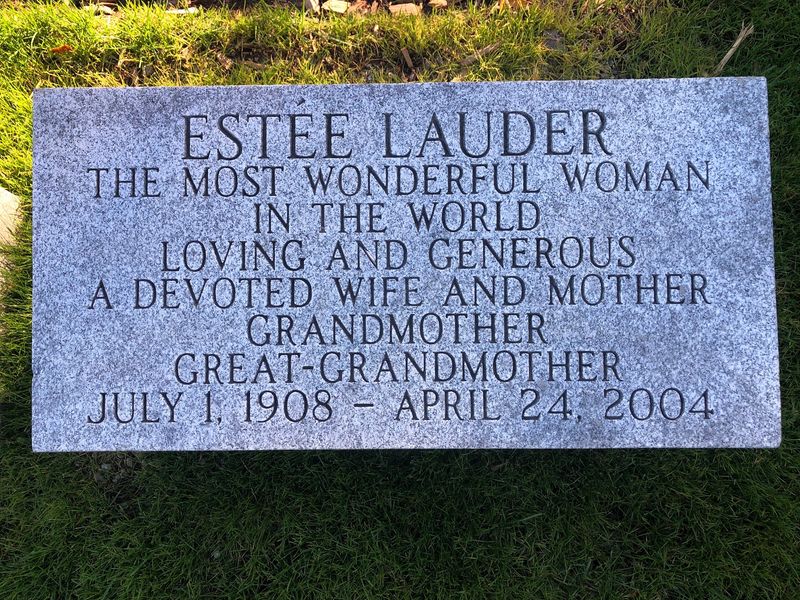 Estee Lauder's Final Resting Place Estee Lauder's Final Resting Place