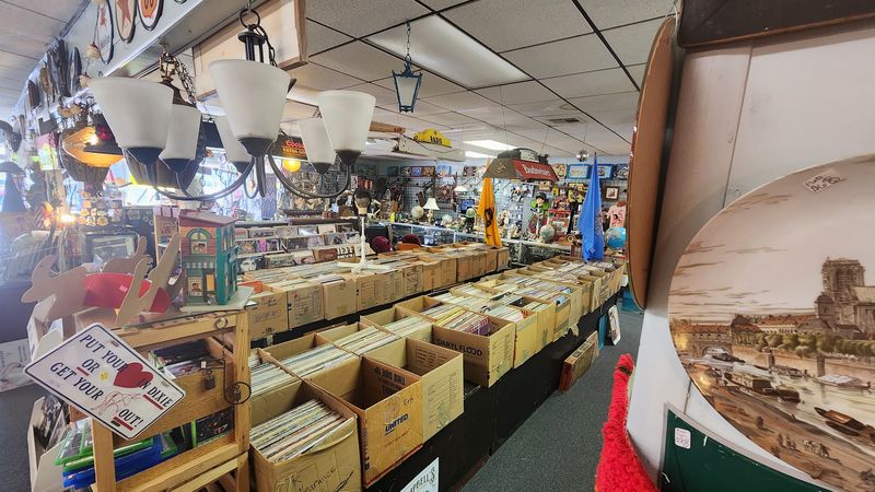 Flipping Through Crates Of Vinyl