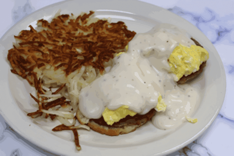 Golden Hash Browns Holding It All Together