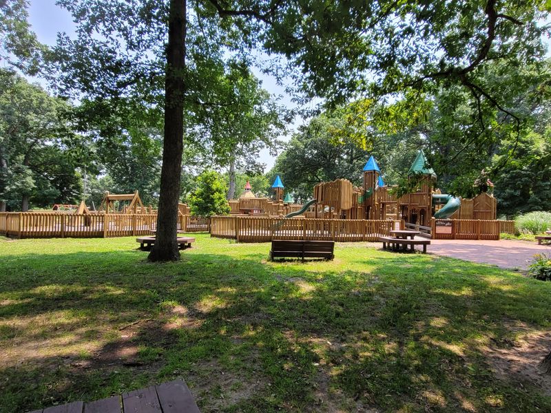 Green Space, Trails, And A Wooden Mountain For Kids