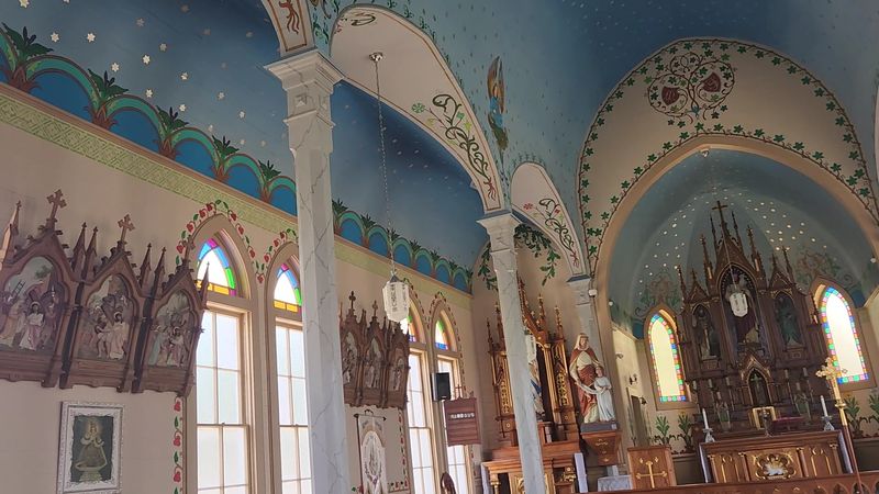 Hand-Painted Frescoes, Vines, Angels, and Geometric Patterns Hand-Painted Frescoes, Vines, Angels, and Geometric Patterns