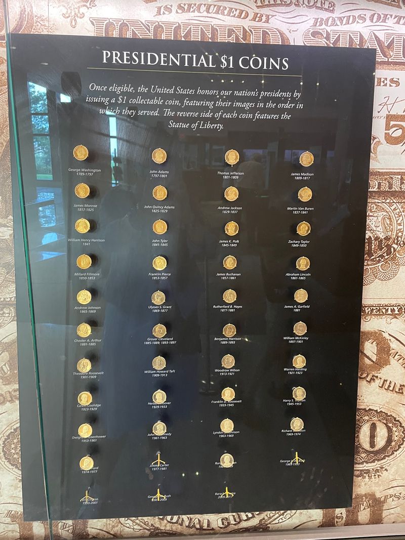 Harry S. Truman's Coin Collection Under Glass