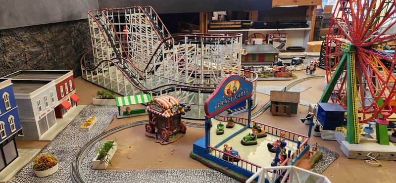 Have You Ever Seen Carnival Rides Actually Spin Inside A Model Train Layout